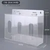 Caja de almacenamiento de mascarillas de tres compartimentos, para montar en la pared, para uso comercial en restaurantes de cadena, diseñada para un fácil acceso en la entrada, y adecuada para colgar en la pared; hecho de acrílico