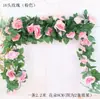 Enredaderas de Ratán de Rosa Simulada Techo de Sala de Estar Colgante de Pared Diseño Decoración de Boda Flores Falsas Flores de Planta Simulada