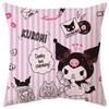 Funda de Almohada Fija de Impresión Digital de Dibujos Animados Transfronterizos Sanrio Kurome Venta al por Mayor Cojín para Coche Almohada para Sofá Cojín