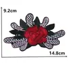 Padrão de Flor de Ameixa Flor de Rosa Adesivo Termofusível Bordado Termocolante Tecido Patch DIY Pode Decorar Jeans Costurado Cobertura de Mancha Patch de Reparo