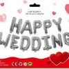 Empaque de Tarjeta de Papel Fabricante Transfronterizo Venta al por Mayor Decoración de Boda Happywedding Accesorios de Fotografía para Habitación de Boda Globos de Película de Aluminio