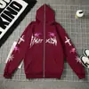 2024 Novo Cardigan Y2K com Estampa de Aranha Suéter de Zíper Completo Jaqueta de Manga Comprida com Capuz para Casal Masculino Primavera e Outono