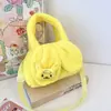 Bolsa de Ombro Mao Mao Feminina 2024 Nova Moda Simples Bolsa de Ombro Bolsa Transversal Casual Bolsa de Mão Lisa Simples