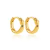 Pendientes de Círculo Nudo Brillante de Oro de 18K Transfronterizos Europeos y Americanos, Pendientes de Lujo Accesible de Gama Alta, Pendientes Versátiles Simples de Nicho