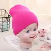 Chapéu Tricotado para Bebê de 1 a 5 Anos Outono e Inverno 2024 Chapéu Infantil para Meninos e Meninas Lã Cor Pura Inverno Quente Chapéu Doce