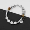 Pulseira Gelo Rachado Estilo Chinês Novo Retrô Natural Estilo Hong Kong Neutra Elegante Design de Nicho Masculino Pulseira Blackstone de Luxo Leve