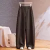 Pantalones largos casuales retro, pantalones de pierna ancha con forma de plátano, 2026 de cintura alta, pierna ancha, pierna curva, pantalones casuales nuevos para mujer para primavera y otoño