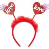 Diadema de Amor para el Día de San Valentín Lazo Infantil Regalo de Cumpleaños Diadema de Corazón Decoración para Fiesta Festiva del Día del Niño