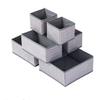 Caixa de armazenamento pequena de mesa sem tampa, caixa de organização de meias de seis peças, caixa de armazenamento para quarto, caixa de armazenamento separada para miudezas