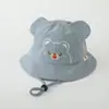 Chapéu Infantil Amarelo Ursinho Corduroy Chapéu Bucket Unissex Crianças Bebê Fofo Desenho Animado Chapéu Bucket Versátil Pequeno Chapéu Amarelo