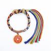 Estilo Étnico Estilo Tíbet Cuerda Colorida Tejida a Mano Moneda Espíritu de la Montaña Pulsera Accesorios para Joyería DIY Venta al por Mayor
