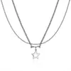 Colar de Estrela de Doces Coloridos com Contas, Acessórios de Design de Nicho, Corrente de Pescoço Versátil, Corrente para Clavícula Atacado