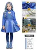 Descendientes 5 País de las Maravillas Oscuro Princesa Azul Chloe disfraz cosplay Vestido azul de princesa para niñas Halloween