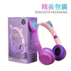 Auriculares estéreo Bluetooth con orejas de gato de dibujos animados P47M, luminosos, con explosiones transfronterizas, venta directa de fábrica MZ-47
