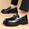 Mocasines sin cordones transfronterizos para adolescentes, talla pequeña, suela gruesa, zapatos de cuero que aumentan la altura, zapatos de hombre, calidad de exportación, zapatos de talla grande