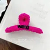 Pinza de Pelo de Felpa con Letra para Otoño e Invierno, Pasador Dulce con Cara Sonriente, Pinza de Tiburón para Peinado Recogido en la Parte Trasera de la Cabeza, Adecuado para Cabello Grueso, Accesorio para el Cabello para Mujeres