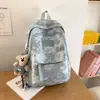 Mochila Tie-Dye de Nicho Estilo Americano para Meninas do Ensino Fundamental e Estudantes Universitárias, Mochila Simples, Versátil, Bonita, Casual, Mochila Pequena