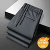 Venta Caliente Transfronteriza 2026 Otoño/Invierno Nuevos Pantalones Casuales para Hombre de Pierna Recta Ropa para Papá de Mediana Edad Terciopelo Plus Deportes