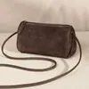 2026 Nuevo Nicho Otoño/Invierno Moda Simple Hombro Único Cruzado PU Mate Portabolígrafos Retro Tubo Redondo Bolso de Mujer Bolso Pequeño