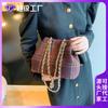 Bolso francés retro de color contrastante a rayas 2023 otoño e invierno Nuevo Bolso de cubo con cordón de moda Bolso de hombro de alto sentido