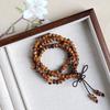 Pulsera de cerámica Jingdezhen de 108 cuentas para mujer, estilo étnico al por mayor, nuevo estilo chino, juego de tres anillos apilados