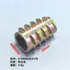 Tuerca Trapezoidal M4M5M6M8M10, Tuerca Empotrada Hexagonal para Muebles, Tuerca de Aleación de Zinc con Diente Interno y Externo con Mediana