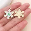 30 accesorios para joyería DIY: Árbol de Navidad de dibujos animados estilo gota de aceite, muñeco de nieve, Papá Noel y campanas como colgantes de regalo hechos de aleación de zinc