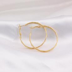 欧美简约时尚复古耳环女新款潮大圈圈耳坠夸张气质高级感网红耳饰