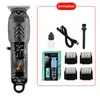 Cortapelos eléctrico profesional transparente transfronterizo para salones de peluquería, con pantalla digital, afeitadora recargable para uso doméstico masculino