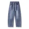 Ropa para Hombre Maple House / Colección Nueva Primavera 2026: Jeans de Pierna Curva para Hombre, Pantalones Anchos Estilo Americano, Pantalones Largos Rectos de Corte Holgado