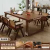 Mesa Longa de Madeira Maciça Cuidadosamente Selecionada para Uso na Sala de Estar, Mesa com Tampo Grande, Mesa de Trabalho, Mesa de Estudo, Mesa de Jantar Mobien