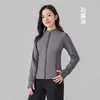 Chamarra de yoga de nailon con cuello alto, nueva para 2026, suave como la piel de bebé, amigable con la piel, top adelgazante, capa interior cálida, estilo Lulu