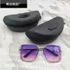Bolsa com Zíper e Etiqueta de Couro Bolsa Rígida de EVA para Óculos de Sol Óculos de Sol Bolsa Portátil Feminina Miopia Dobrável Simples Estojo para Óculos