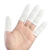 Capa de proteção para dedos de tecido branco de alta elasticidade, à prova de poeira, antiderrapante, resistente ao desgaste, respirável, absorvente de suor, capa de dedo de algodão
