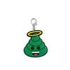 Llavero de PVC de caca de dibujos animados, llavero con forma de langosta, accesorio para mochila, pequeño regalo creativo y lindo, llavero novedoso