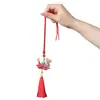 Patrimonio Cultural Intangible de China Brocado de Canción Festival del Bote del Dragón Zongzi Llavero Adorno Colgante para Coche Bolsa de Bendición de Paz Colgante Regalo
