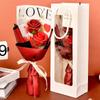 Regalo de San Valentín Comercio Exterior Transfronterizo Ramo de Flores Eternas Caja de Regalo de Rosa Roja Ramo de Flores de Jabón Venta al por Mayor Flor Artificial Producto Terminado