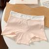 Cuecas Boxer de Algodão Puro com Entrepernas Estendida para Mulheres, Antibacterianas 10A, Sem Costura, Shorts de Segurança de Verão Confortáveis para Meninas