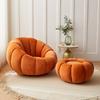Sofá Perezoso Silla Calabaza Lujo Ligero Tatami Una Persona Vellón de Cordero Estilo Crema Dormitorio Balcón Sofá Silla Casual