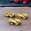 Nuevos accesorios de joyería chapados en oro que conservan el color, cuentas de proverbio de seis palabras de 10 mm, cuentas redondas de moneda de cobre, accesorios de joyería de oro arena DIY