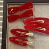 Horquilla vino tinto para vacaciones, accesorios para el cabello de ácido acético, tocado, clip para flequillo, clip bb, horquilla, Año Nuevo, horquilla para cabello suelto, clip sin costuras para mujer