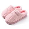 Pantuflas de algodón con letras de felpa de color liso para otoño e invierno, gruesas, para parejas, para el hogar, el dormitorio, para uso diario, para hombres, venta al por mayor