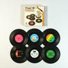 Posavasos creativos retro para discos de vinilo, almohadillas aislantes antideslizantes de colores, manteles individuales para CD, productos transfronterizos, fábrica de productos de plástico.