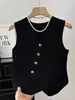 Top de punto elegante de estilo retro con cuello en V ajustado, diseño de nicho, cuello falso, ropa de abrigo para mujer, suministro directo de comercio exterior