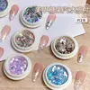 Explosões cor doce refrigerante lantejou broca de unha glitter gradiente cor mista K9 fundo pontiagudo formato diamante joia para unha