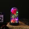 Nueva Cubierta de Cristal de Flor Eterna Creativa Rosa Acrílica Luz Nocturna Regalo de San Valentín Decoración de Escritorio