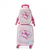Maleta de ruedas al por mayor juego de maletas de viaje para niños de 13 pulgadas mochila escolar 18 pulgadas equipaje comercio exterior dinosaurio autobús