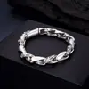 Pulsera Rugosa de Plata Tailandesa S925 Sterling Plata Hierba Tang Retro para Hombre Personalidad Segura Europea y Americana para Novio
