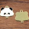38 accesorios de joyería de aleación DIY con gotas de aceite, colgante de panda chino de Año Nuevo, collar, pulsera y accesorios.