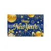 Tela de fondo Feliz Año Nuevo 2027 Tela colgante temática de Año Nuevo Europeo y Americano Pancarta de celebración de festival